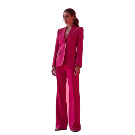 jacket, dress, red, neon, beautiful, anarka, suit, pink transparent PNG cut-out