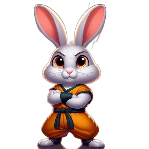 animal, staff, concept art, 3d render, pixel art, cartoon, animated, rabbit transparent PNG cut-out