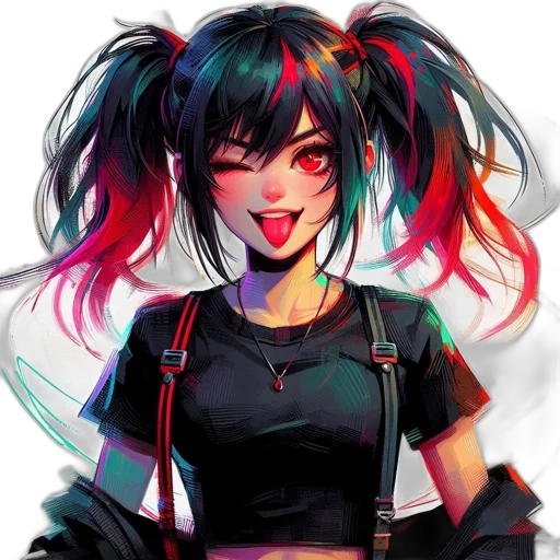 face, staff, robot, anime, cyberpunk, pixel art, fantasy art, neon lights transparent PNG cut-out
