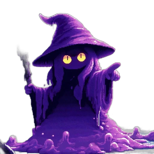 hat, staff, creature, dragon, concept art, pixel art, fantasy art, comic book art transparent PNG cut-out