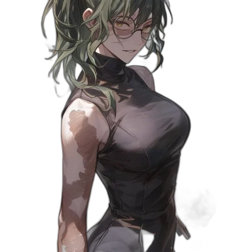 dress, staff, weapon, creature transparent PNG cut-out