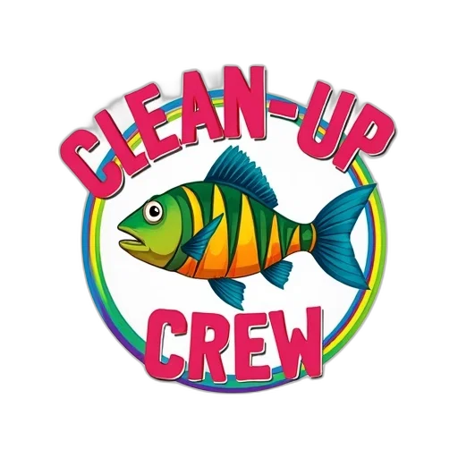 staff, first, image, shows, colorful, illustration, fish, green transparent PNG cut-out