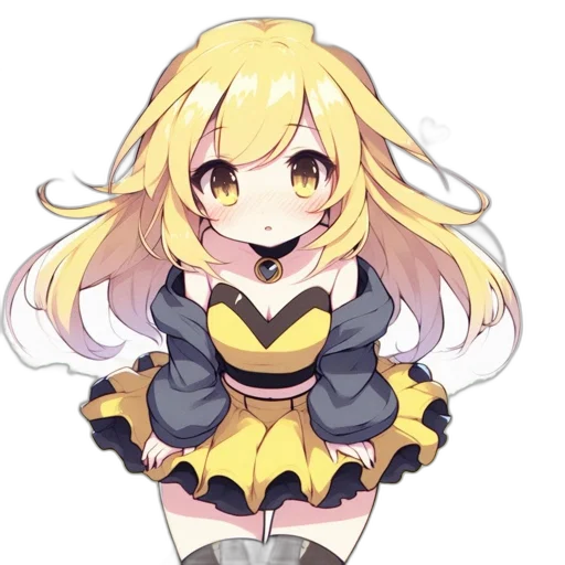 dress, staff, flower, creature, anime, pixel art, cartoon, concept art transparent PNG cut-out