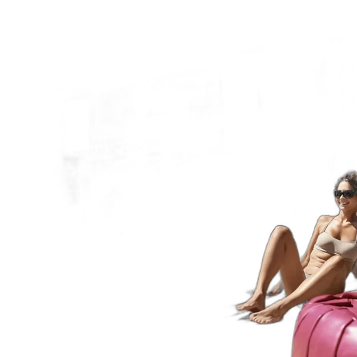 furniture, car, umbrella, 3d render, photorealistic, beach, underwater, multi-container transparent PNG cut-out