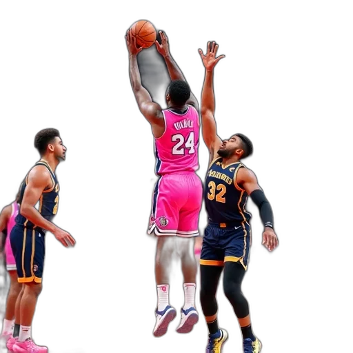 concept art, basketball, game, progress, multiple, players, court, one transparent PNG cut-out