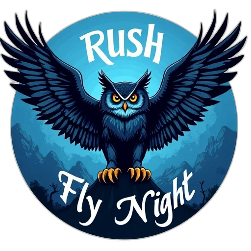 stylized, illustration, owl, blue, black, color, scheme, featuring transparent PNG cut-out