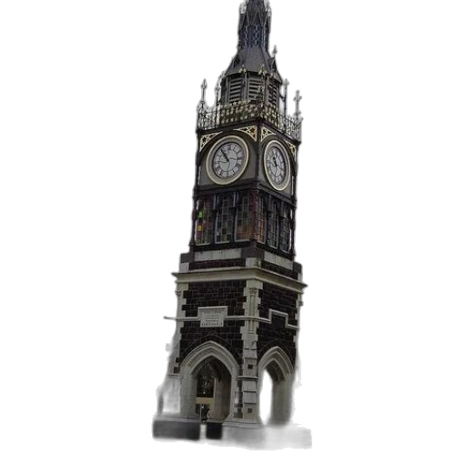 building, staff, 3d render, concept art, photorealistic, clock, tower, black transparent PNG cut-out