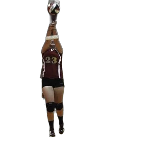 staff, 3d render, concept art, pixel art, volleyball, player, maroon, jersey transparent PNG cut-out