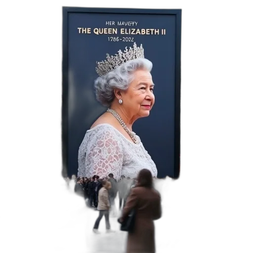 crown, dress, concept art, large, billboard, displays, portrait, queen transparent PNG cut-out