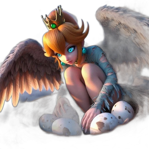 fantasy art, concept art, pixel art, 3d render, pastel, animated, female, character transparent PNG cut-out