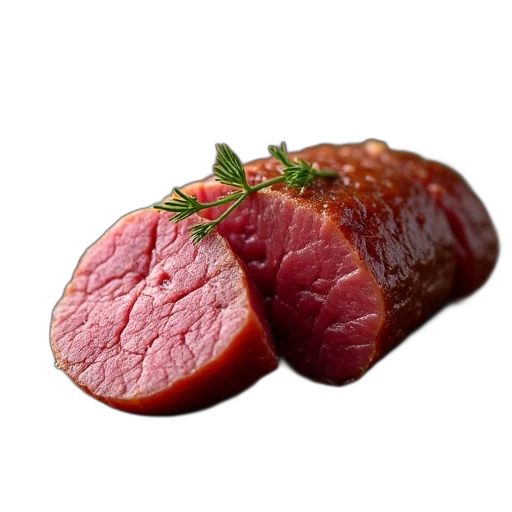 food, animal, hat, crown, photorealistic, 3d render, smoked, beef transparent PNG cut-out