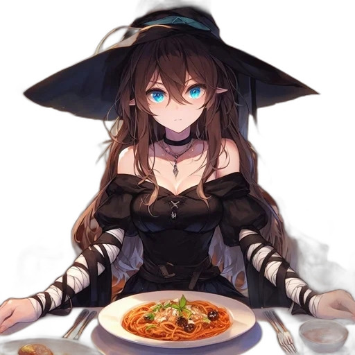 food, dress, hat, weapon, anime, pixel art, fantasy art, concept art transparent PNG cut-out