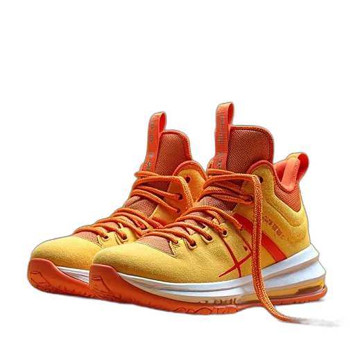 shoes, 3d render, golden, kids transparent PNG cut-out