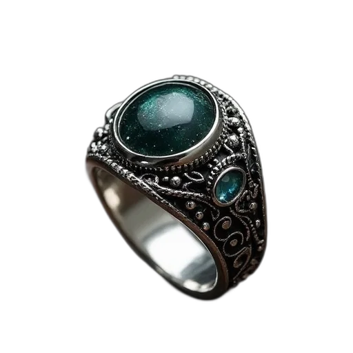 jewelry, 3d render, green, dark transparent PNG cut-out