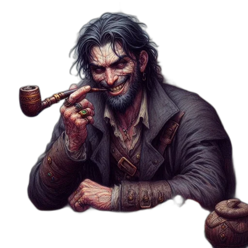 staff, face, fantasy art, concept art, pixel art, comic book art, man, long transparent PNG cut-out