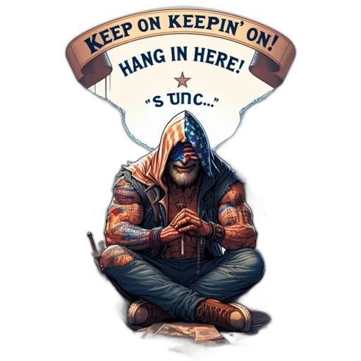 concept art, comic book art, figure, hood, wings, representing, american, flag transparent PNG cut-out