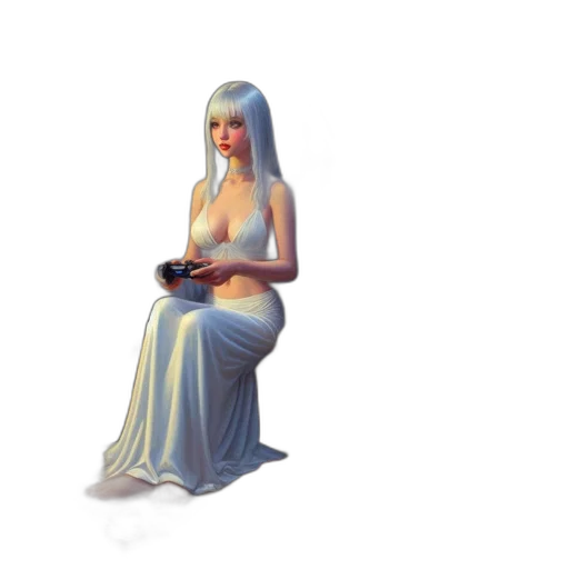 dress, jewelry, pixel art, concept art, fantasy art, 3d render, pastel, blue transparent PNG cut-out