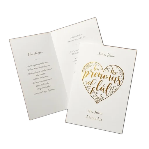 white, invitation, card, gold, heart, design, phrase, precious transparent PNG cut-out