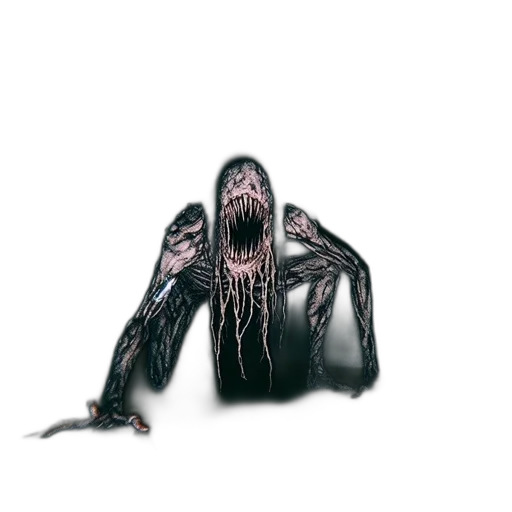 creature, hair, mask, animal, concept art, 3d render, pixel art, comic book art transparent PNG cut-out