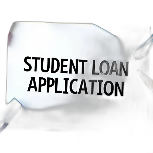 3d render, white, paper, text, student, loan, application, written transparent PNG cut-out