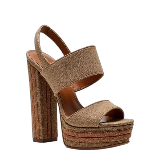 shoes, 3d render, earth tones, open transparent PNG cut-out