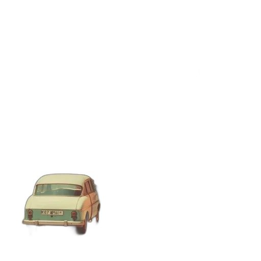car, furniture, robot, hat, 3d render, pixel art, concept art, vaporwave transparent PNG cut-out