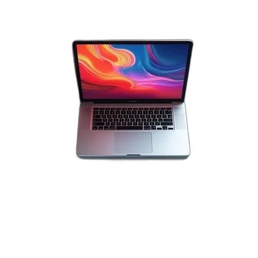 staff, weapon, 3d render, vaporwave, modern, laptop, open, sleek transparent PNG cut-out