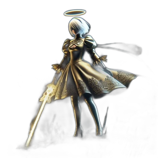 sword, jewelry, robot, weapon, concept art, 3d render, fantasy art, anime transparent PNG cut-out