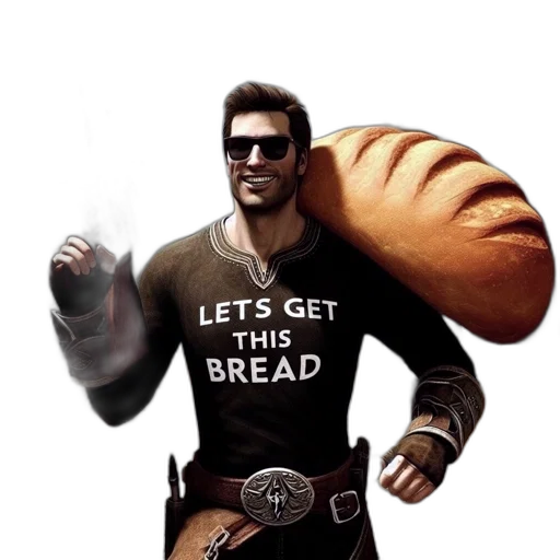 food, concept art, 3d render, character, video, game, wearing, sunglasses transparent PNG cut-out