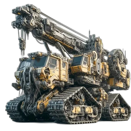 weapon, robot, car, concept art, 3d render, fantasy art, photorealistic, detailed transparent PNG cut-out