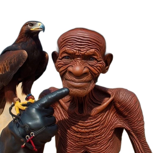 animal, mask, jewelry, creature, photorealistic, 3d render, man, distinctive transparent PNG cut-out