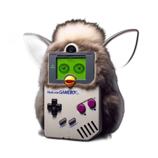 animal, creature, robot, staff, 3d render, pixel art, cyberpunk, concept art transparent PNG cut-out