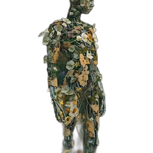 dress, jacket, mask, crown, 3d render, concept art, photorealistic, earth tones transparent PNG cut-out