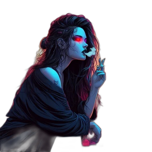 mask, face, cyberpunk, fantasy art, concept art, comic book art, neon lights, fire transparent PNG cut-out