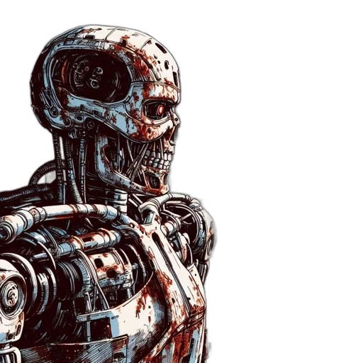 robot, cyberpunk, concept art, comic book art, 3d render, illustrated, robotic, head transparent PNG cut-out