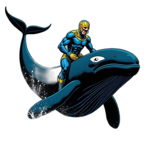 comic book art, concept art, 3d render, underwater, vibrant, comic, book, illustration transparent PNG cut-out
