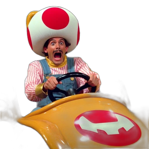 car, hat, concept art, individual, wearing, toad, costume, mario transparent PNG cut-out