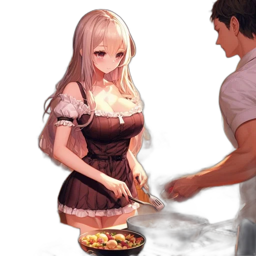 food, dress, weapon, anime, concept art, fantasy art, pixel art, fire transparent PNG cut-out