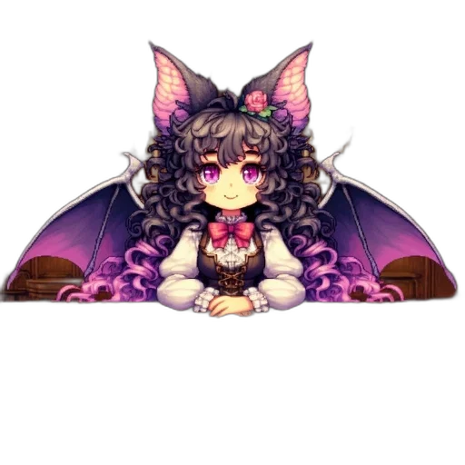 dragon, staff, creature, animal, pixel art, fantasy art, concept art, anime transparent PNG cut-out