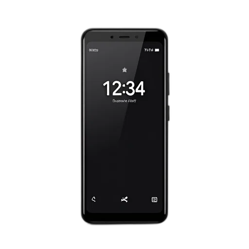 black, modern, smartphone, touchscreen, display, physical, home, button transparent PNG cut-out