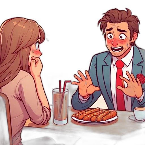 food, cartoon, comic book art, watercolor, concept art, fire, man, woman transparent PNG cut-out