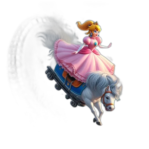 dress, car, concept art, fantasy art, 3d render, photorealistic, princess, rides transparent PNG cut-out