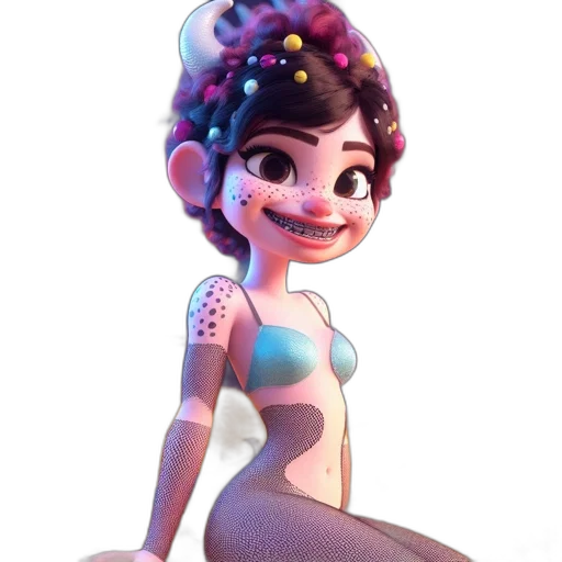 dress, robot, crown, jewelry, concept art, 3d render, cartoon, fantasy art transparent PNG cut-out