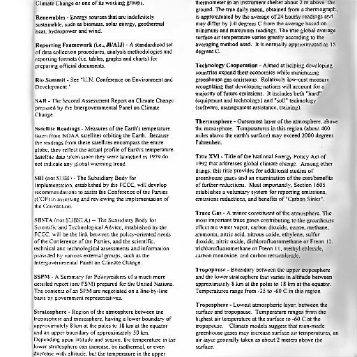 page, document, discussing, climate, change, featuring, terms, like transparent PNG cut-out
