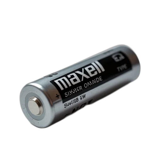 weapon, close-up, image, maxell, brand, silver, oxide, battery transparent PNG cut-out