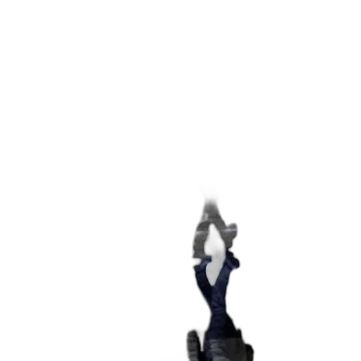 staff, robot, shoes, weapon, 3d render, concept art, photorealistic, pixel art transparent PNG cut-out