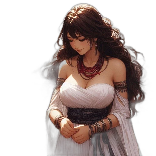 dress, jewelry, sword, fantasy art, concept art, photorealistic, pixel art, red transparent PNG cut-out