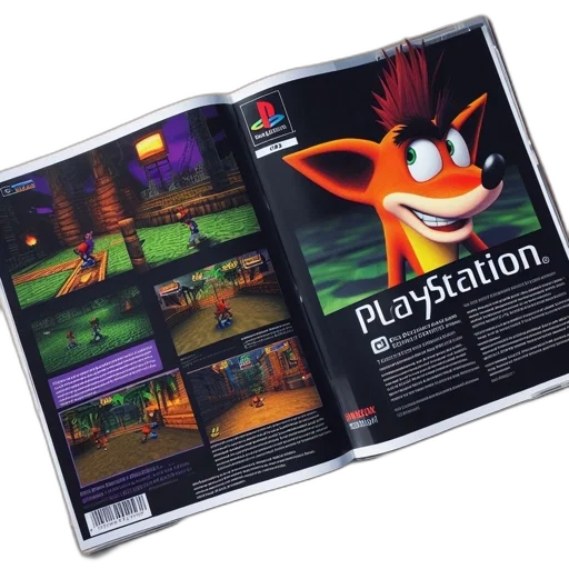 3d render, concept art, spread, gaming, magazine, opens, reveal, crash transparent PNG cut-out