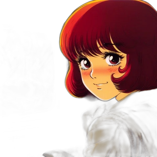 hair, face, anime, photorealistic, watercolor, cartoon, fire, red transparent PNG cut-out