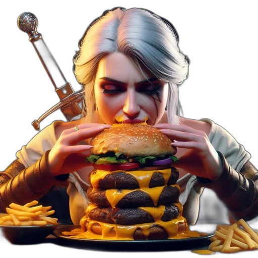 food, weapon, robot, face, concept art, fantasy art, pixel art, photorealistic transparent PNG cut-out